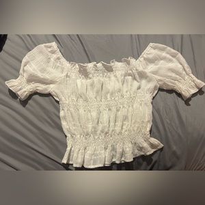 SHEIN off the shoulder top (white)